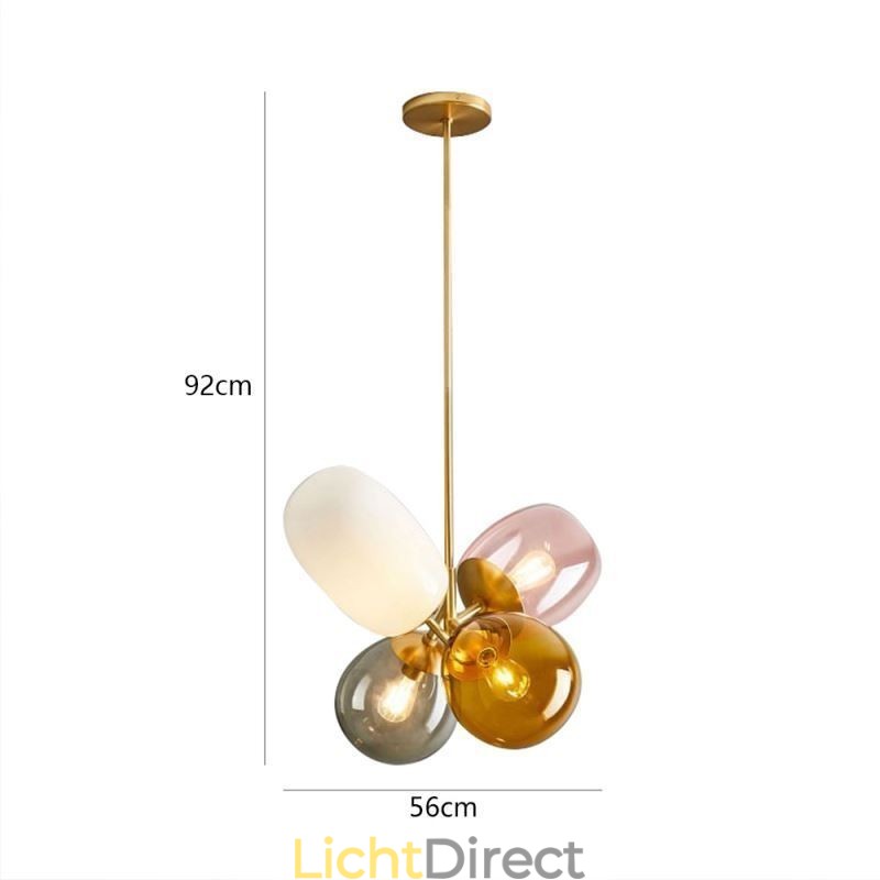 Nordic Unieke Hanglamp Gekleurd Glas Prinses Ballonlamp Kinderen