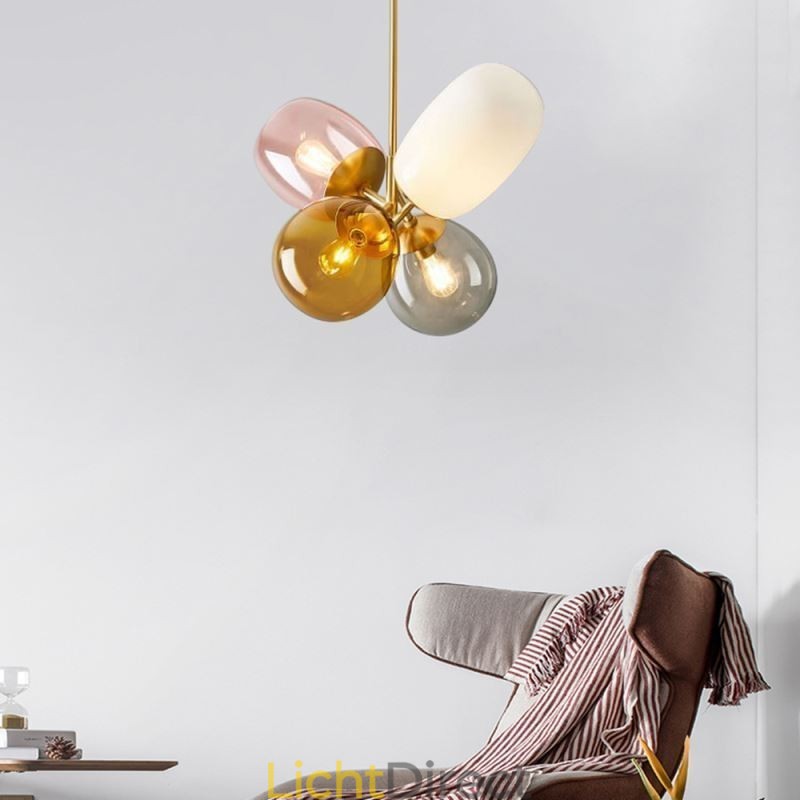 Nordic Unieke Hanglamp Gekleurd Glas Prinses Ballonlamp Kinderen