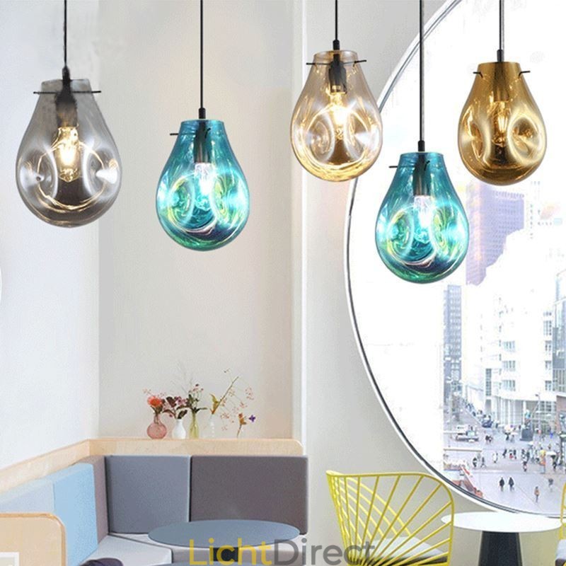 Kleurrijke hanglamp zeepbel glazen plafondlamp eilandlamp
