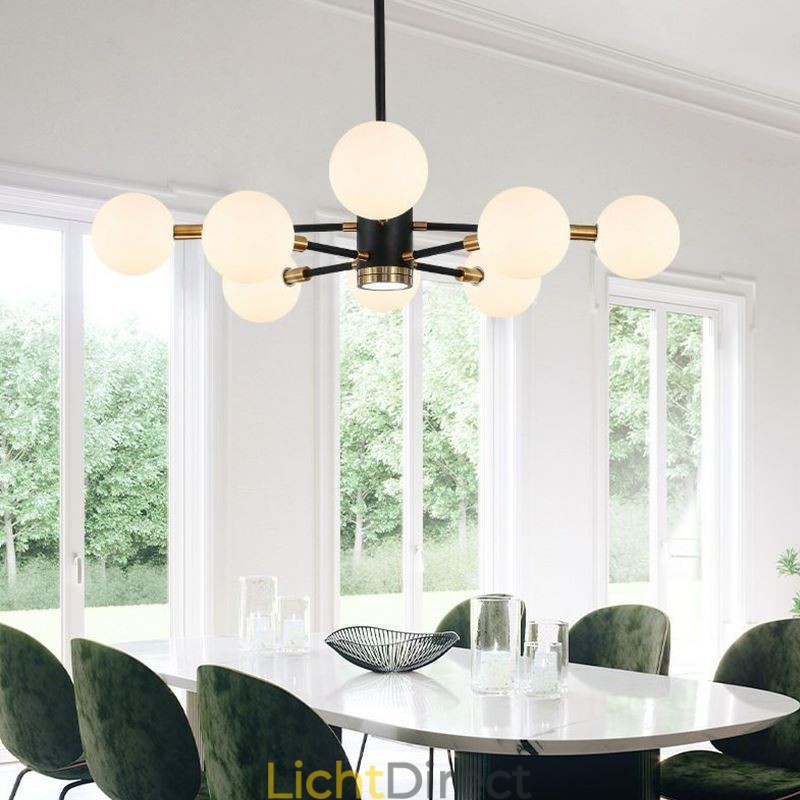 Nordic Glazen Hanglamp Melkwitte Ronde Lamp Kroonluchter Verlichting