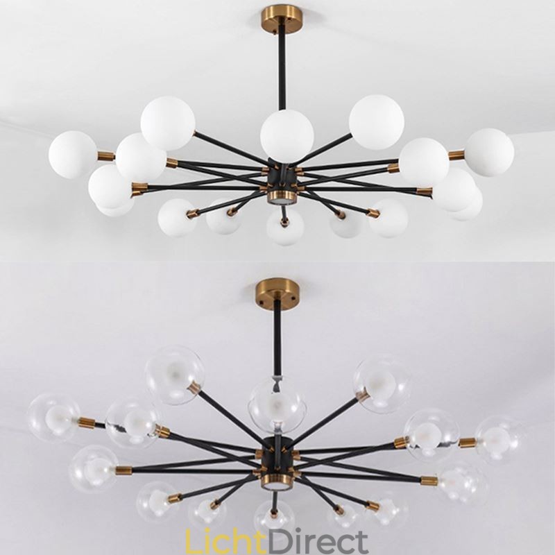 Nordic Glazen Hanglamp Melkwitte Ronde Lamp Kroonluchter Verlichting
