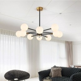 Nordic Glazen Hanglamp Melkwitte Ronde Lamp Kroonluchter Verlichting