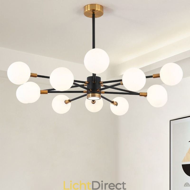 Nordic Glazen Hanglamp Melkwitte Ronde Lamp Kroonluchter Verlichting