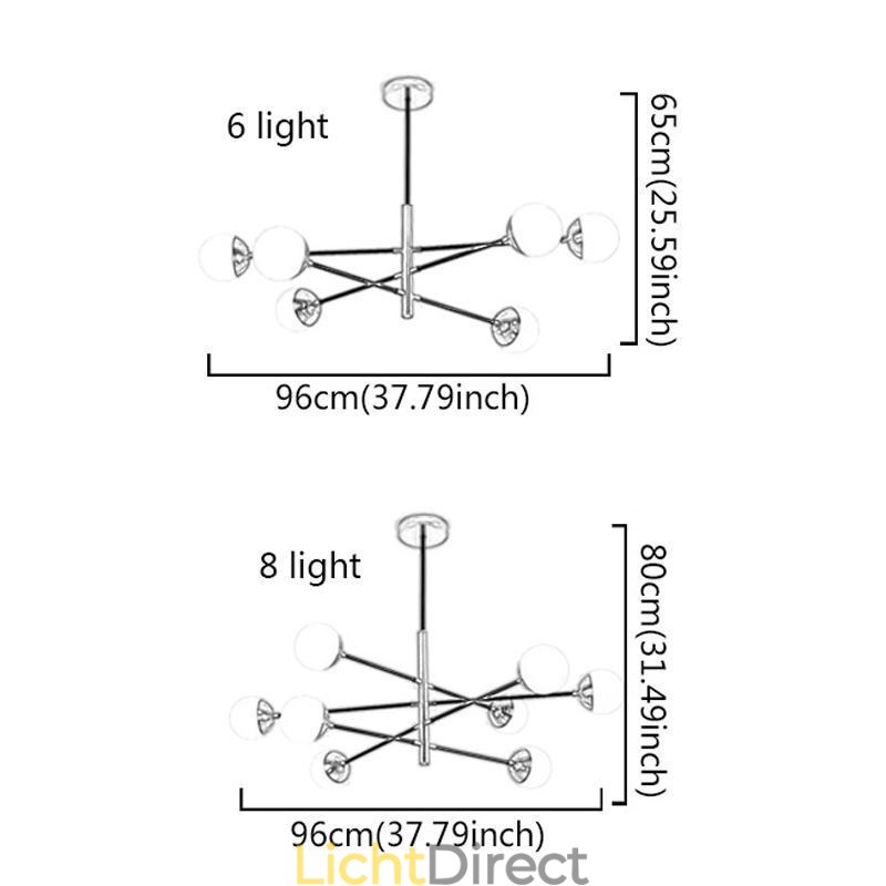 Nordic Glazen Hanglamp Magische Bonen Vorm Kroonluchter Verlichting Lamp