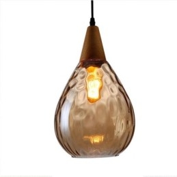 Hanglamp traanvormige glazen kap lamp licht