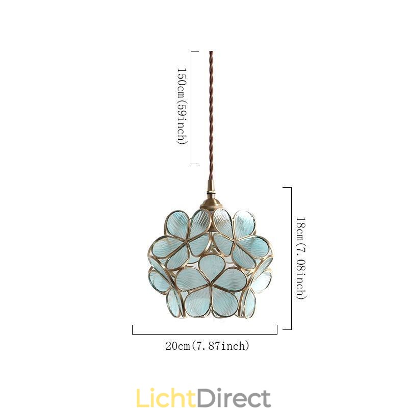 Nordic Creative Hanglamp Glazen Huisverlichting Bloemblaadje Vorm Lamp Bedlamp