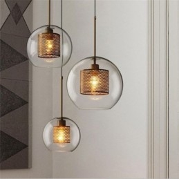 Nordic Hanglamp Glas Thuisverlichting Ronde Bolvormige Lamp Bedlamp