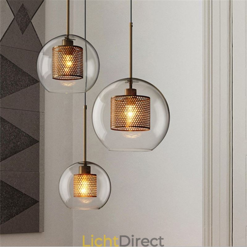Nordic Hanglamp Glas Thuisverlichting Ronde Bolvormige Lamp Bedlamp