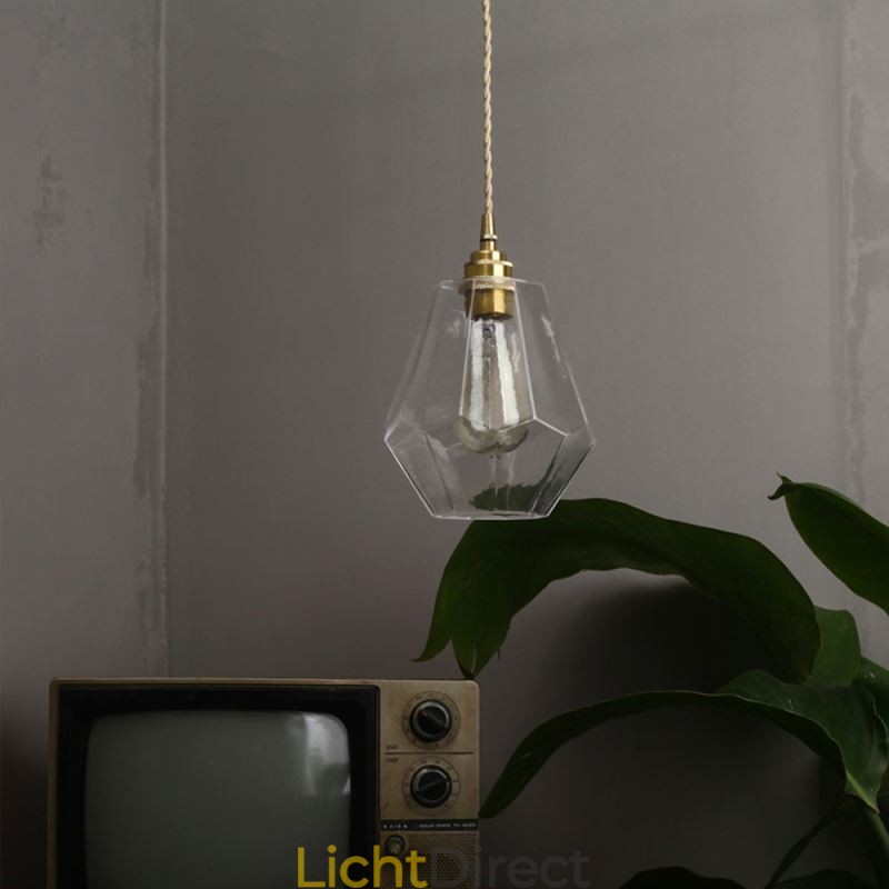 Nordic Retro Hanglamp Messing Glas Thuisverlichting Toren Vorm Lamp Lamp