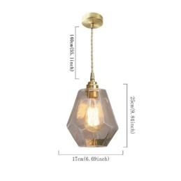 Nordic Retro Hanglamp Messing Glas Thuisverlichting Toren Vorm Lamp Lamp