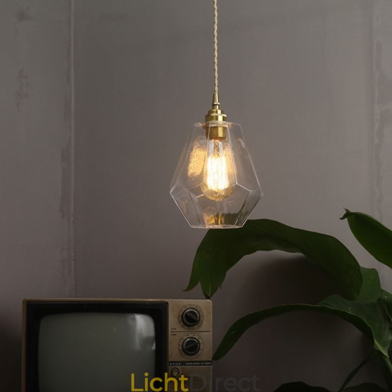 Nordic Retro Hanglamp Messing Glas Thuisverlichting Toren Vorm Lamp Lamp