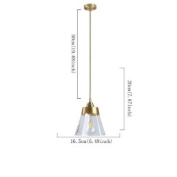 Nordic Retro Hanglamp Glazen Kap Huisverlichting Messing Houder Lamp Licht