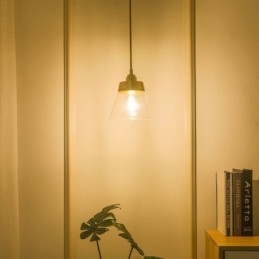 Nordic Retro Hanglamp Glazen Kap Huisverlichting Messing Houder Lamp Licht