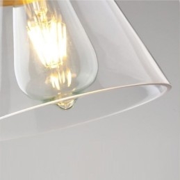 Nordic Retro Hanglamp Glazen Kap Huisverlichting Messing Houder Lamp Licht