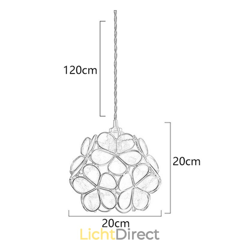 Nordic Creative Hanglamp Glas Thuisverlichting Bloemblaadje Vorm Lamp Lamp
