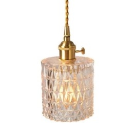 Jelly Jar Lamp Armatuur Geribbelde Glazen Hanglamp