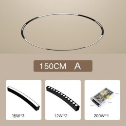 Ronde railverlichting magnetische inbouwrailverlichtingsarmatuur 150cm