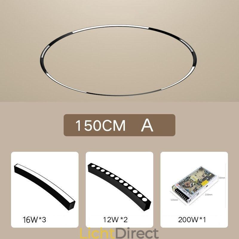 Ronde railverlichting magnetische inbouwrailverlichtingsarmatuur 150cm