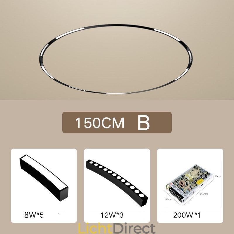 Ronde railverlichting magnetische inbouwrailverlichtingsarmatuur 150cm