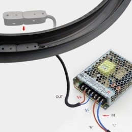 Ronde railverlichting magnetische inbouwrailverlichtingsarmatuur 150cm