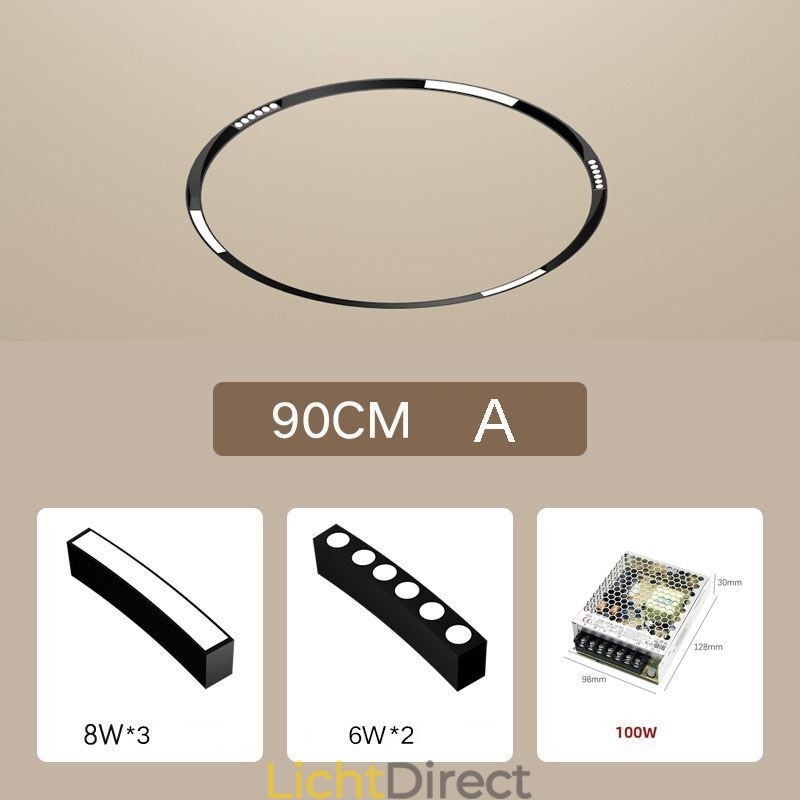 Ronde magnetische railverlichting inbouwspot decoratieve verlichting 80cm