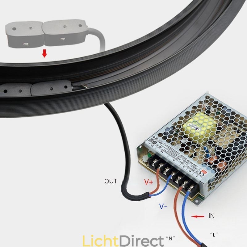 Ronde magnetische railverlichting inbouwspot decoratieve verlichting 80cm