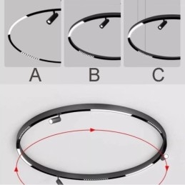 Verzonken rails voor verlichting Ronde magnetische aluminium railstrips