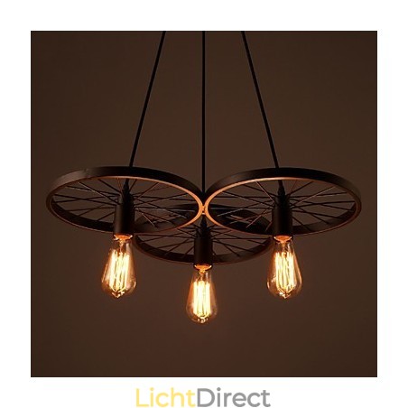 Loft Retro Hanglampen Amerikaanse landelijke smeedijzeren kroonluchter industriële stijl wielen Loft Retro Hanglampen Amerikaanse landelijke smeedijzeren kroonluchter industriële stijl wielen