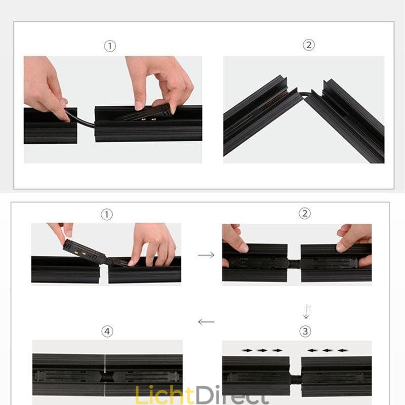 Magnetische railverlichtingsaccessoires Verzonken railhoekverbinding