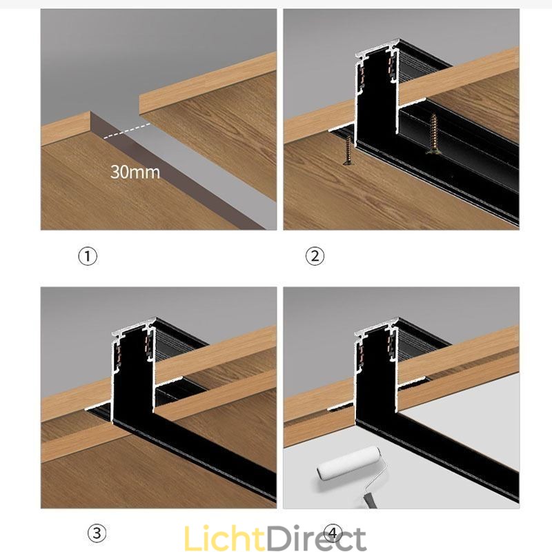 Inbouwspot Magnetische railverlichting Decoratieve verlichting 6M 36V