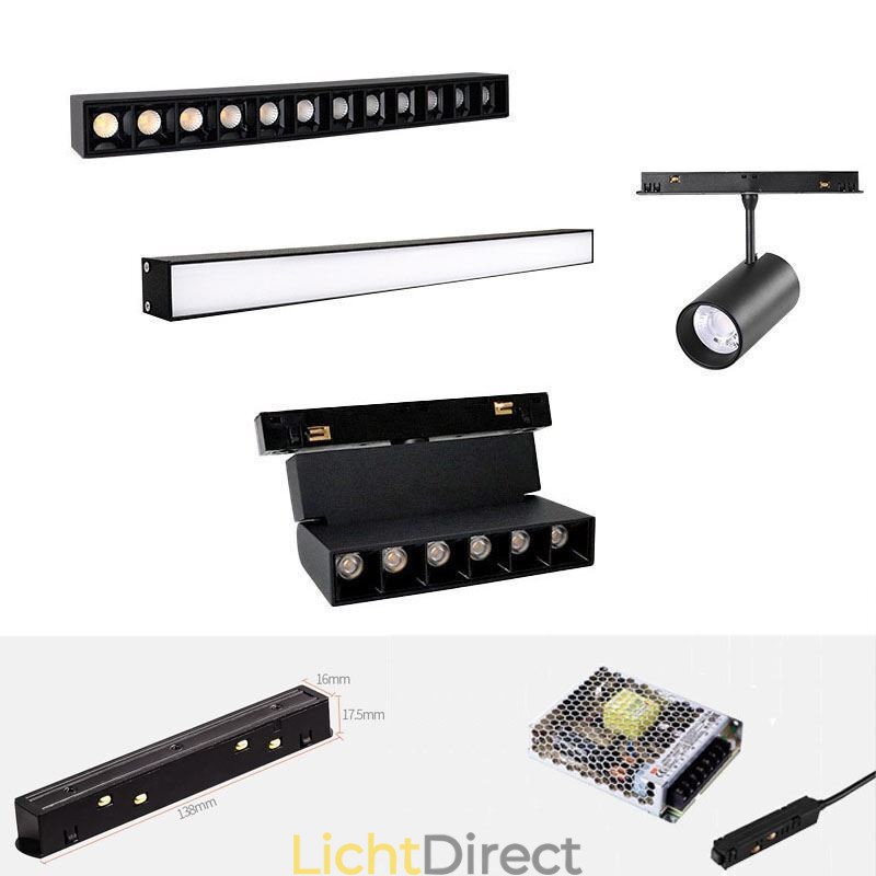 Magnetische railverlichting inbouwspot decoratieve verlichting 6M*2