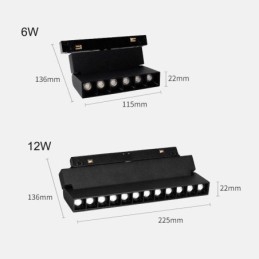 Verzonken railroosterspot Railstripspot Magnetische vouwroosterspot 36V