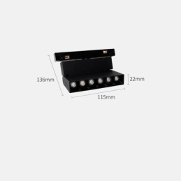 Verzonken railroosterspot Railstripspot Magnetische vouwroosterspot 36V