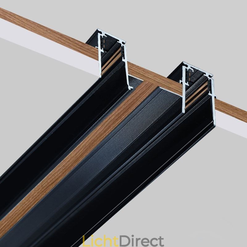 Verzonken rails voor railverlichting Magnetisch aluminium railoppervlakprofiel Ultradunne railverlichtingsstrip 100 cm