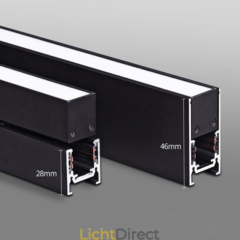 Verzonken rails voor railverlichting Magnetisch aluminium railoppervlakprofiel Ultradunne railverlichtingsstrip 100 cm