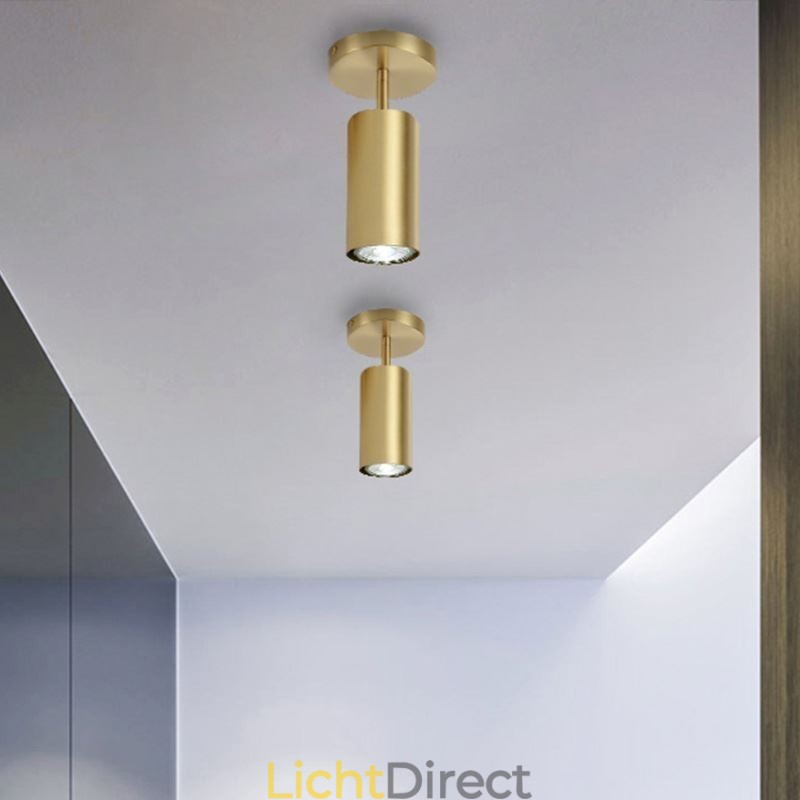 Nordic messing plafondlamp voor inbouw