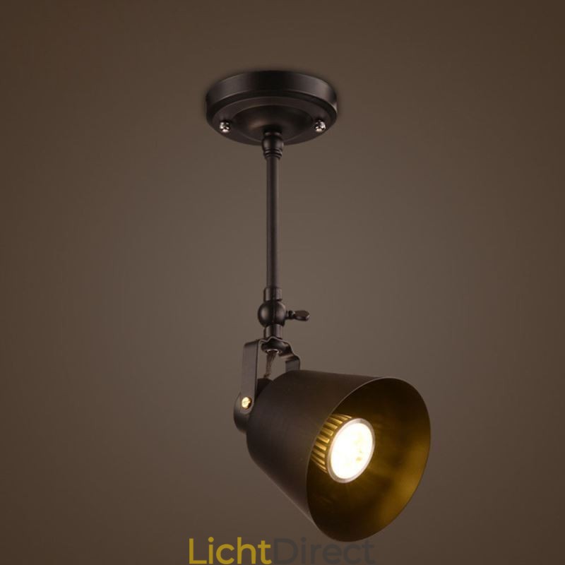 Rustieke ijzeren spotlamp, landelijke vintage plafondlamp