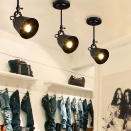 Rustieke ijzeren spotlamp, landelijke vintage plafondlamp