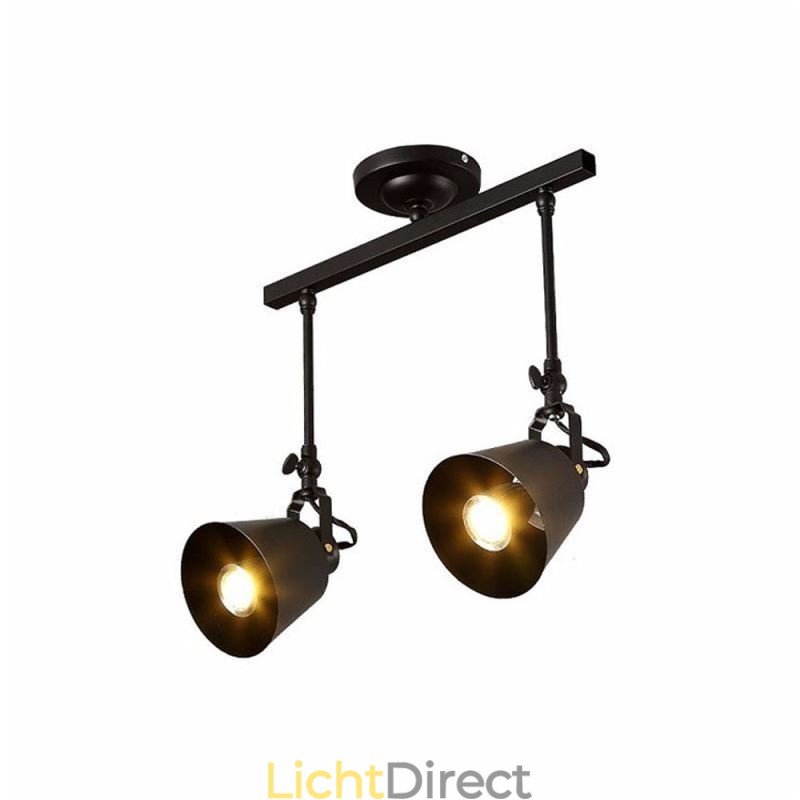 Rustieke ijzeren spotlamp, landelijke vintage plafondlamp