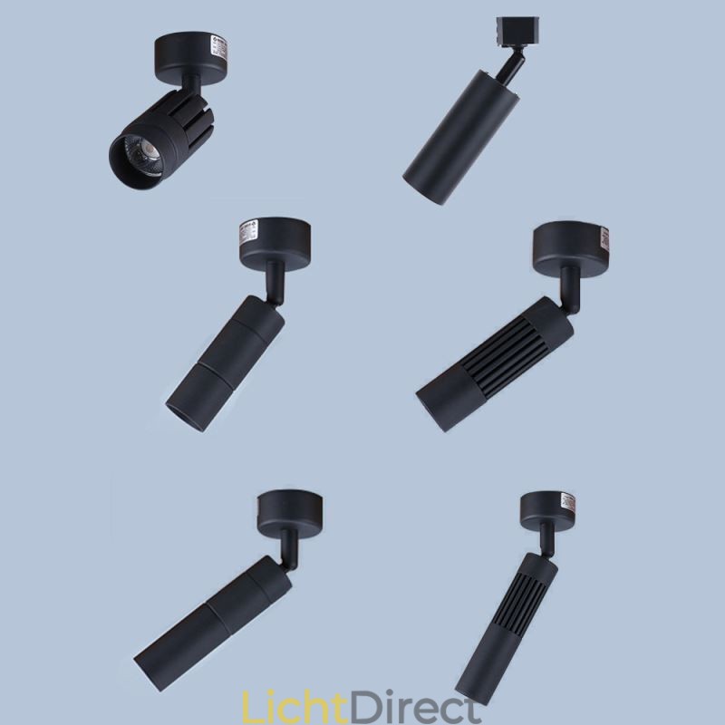 Draaibare COB-spot Zwarte plafondspot (enkele lamp)