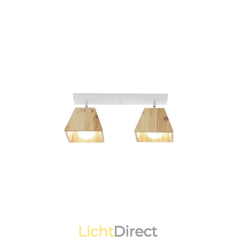 Nordic Houten Spotlight Vier Prisma Draaibare Plafondspot