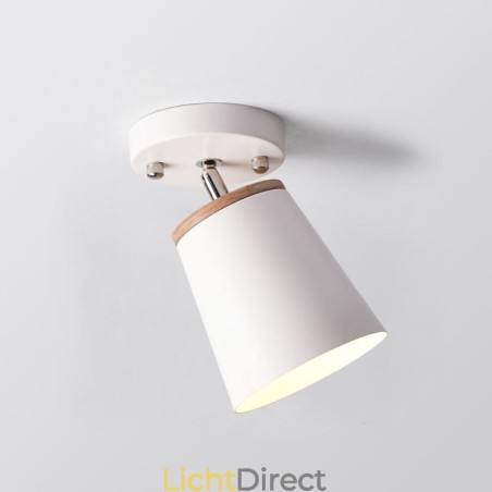 Nordic Iron Spotlight Houten Eenvoudige Plafondlamp (Enkele Lamp) Nordic Iron Spotlight Houten Eenvoudige Plafondlamp (Enkele Lamp)