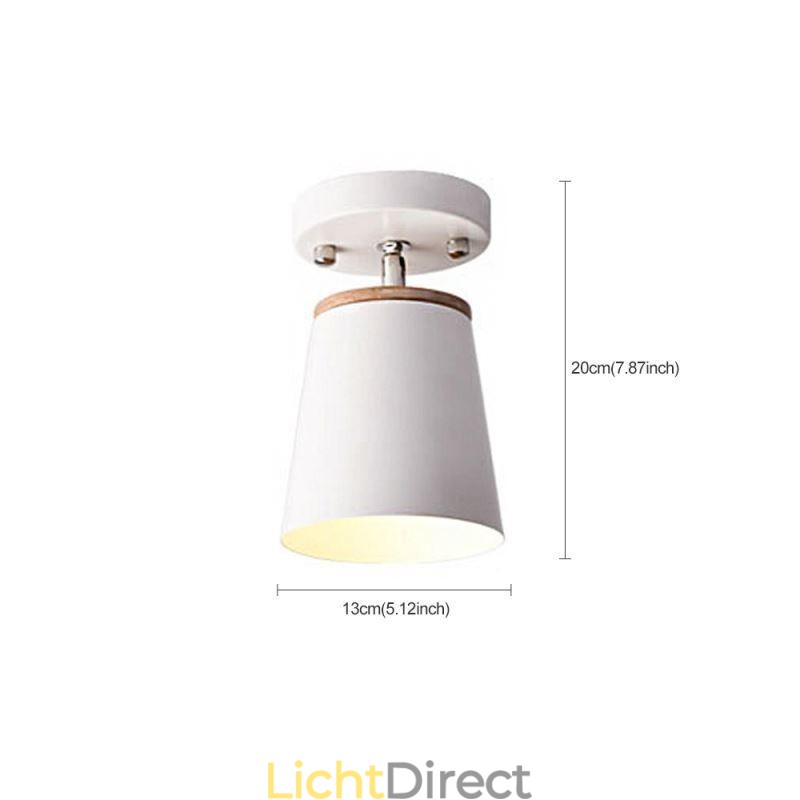 Nordic Iron Spotlight Houten Eenvoudige Plafondlamp (Enkele Lamp)