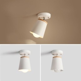 Nordic Iron Spotlight Houten Eenvoudige Plafondlamp (Enkele Lamp)