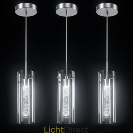 3-lichts artistieke hanglamp met glazen kappen G4-lampvoet 3-lichts artistieke hanglamp met glazen kappen G4-lampvoet
