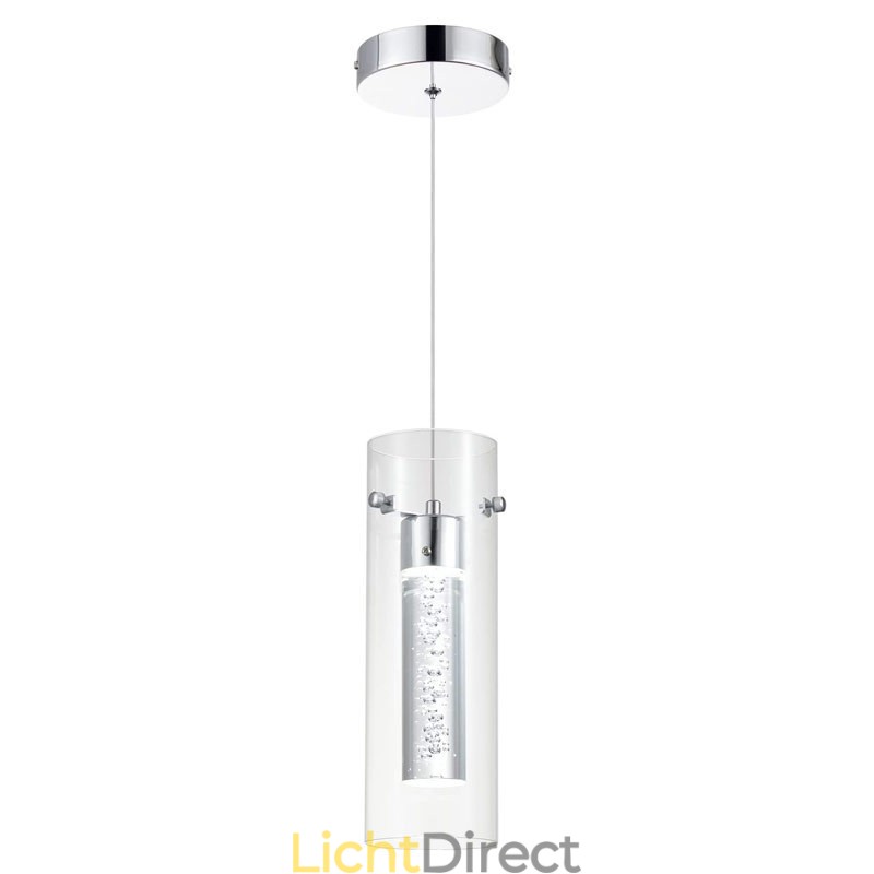 3-lichts artistieke hanglamp met glazen kappen G4-lampvoet