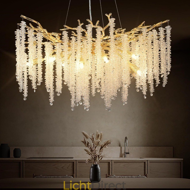 Moderne, prachtige kristallen kroonluchterlamp