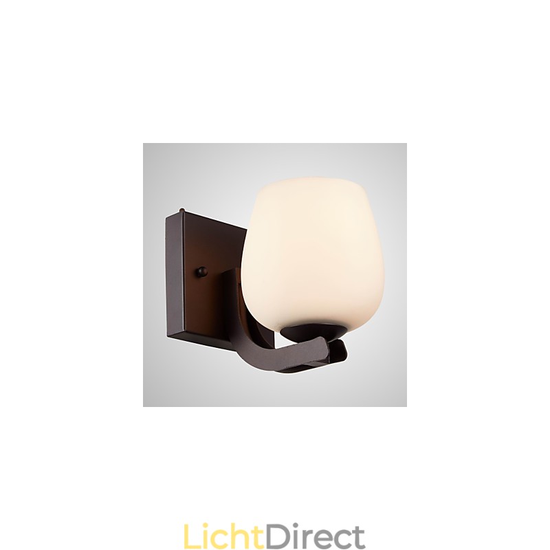 Wandlamp van ijzer met glazen kap Klassieke moderne verlichting Wandlampen