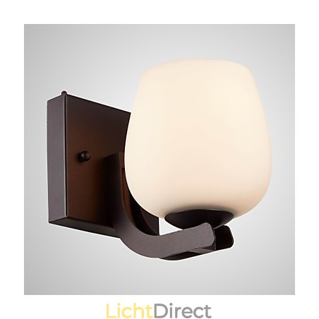 Wandlamp van ijzer met glazen kap Klassieke moderne verlichting Wandlampen Wandlamp van ijzer met glazen kap Klassieke moderne verlichting Wandlampen