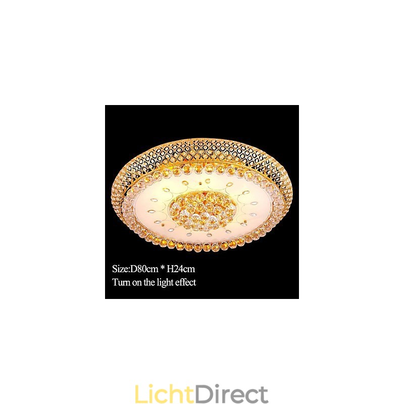 Ronde Kristallen Absorb Koepellamp Plafondlamp Diameter 80CM Bevat 15 Lampen